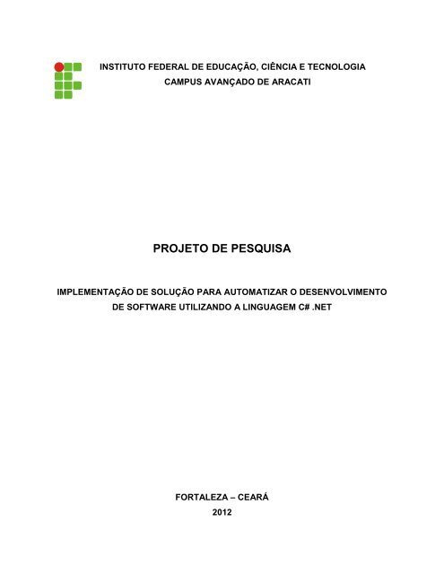 projeto de pesquisa - IFCE