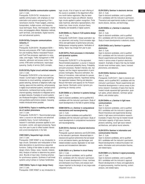 2008-2009 Bulletin â PDF - SEAS Bulletin - Columbia University