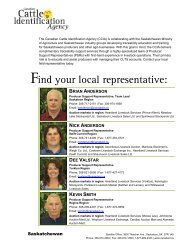 Find your local representative: - Canadian Cattle Identification Agency