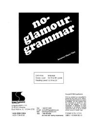 No-Glamour Grammar - Millbury Public Schools Community Portal