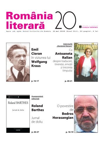 Emil Cioran `n viziunea lui Wolfgang Kraus Antoaneta Ralian ...