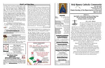 Parish and Area News - Holy Rosary