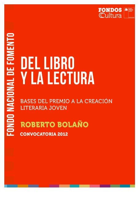 bases del premio a la creación literaria joven “roberto bolaño”