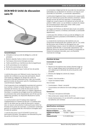 DCN-WD-D UnitÃ© de discussion sans fil - JPB Audiovisuel