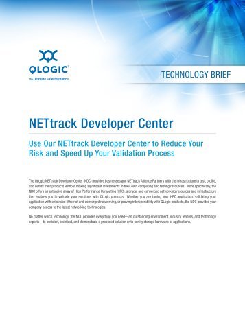 NETtrack Developer Center - QLogic