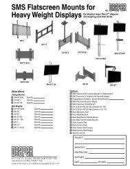 SMS Flatscreen Mounts for Heavy Weight Displays