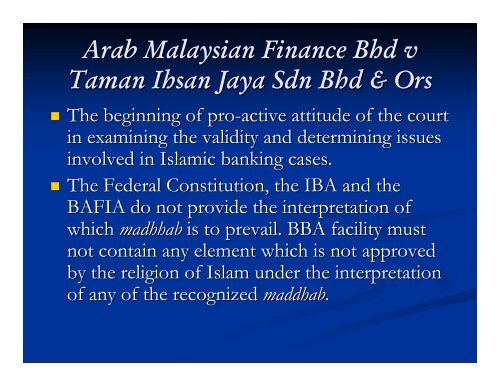 Islamic Finance Cases