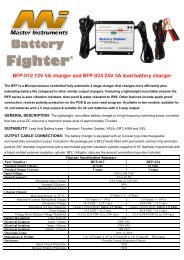 BFP-012 12V 5A charger and BFP-024 24V 3A lead battery charger