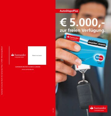zur freien Verfügung. - Santander Consumer Bank AG