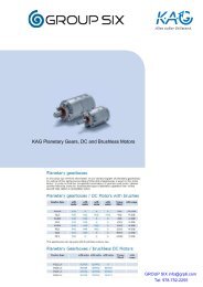 KAG Planetary Gears, DC and Brushless Motors - Grp6.com