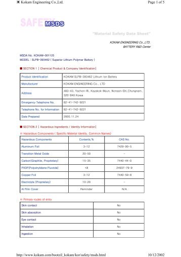 Kokam MSDS.pdf - Master Instruments