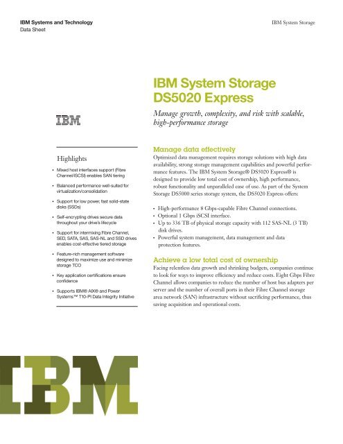 IBM System Storage DS5020 Express