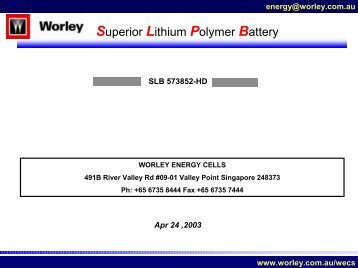 Superior Lithium Polymer Battery - Master Instruments