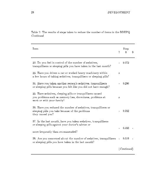 Manual for the Benzodiazepine Dependence Questionnaire (BDEPQ)