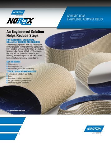 NORaX U936 Norton SG Ceramic Engineered Abrasive - Flyer 8239