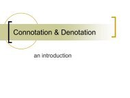 Connotation & Denotation - Sites at La Verne