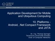 Android, .Net Compact Framework and JXTA - Faculty of Computer ...