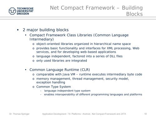 Android, .Net Compact Framework and JXTA - Faculty of Computer ...