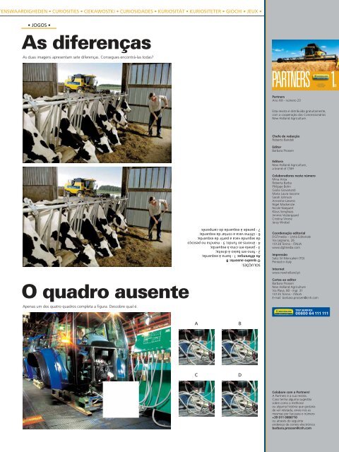 A Partners mudou. A partir deste - New Holland