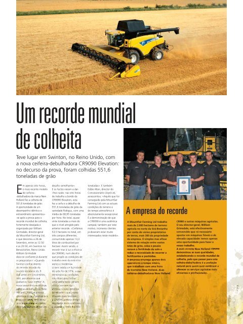 A Partners mudou. A partir deste - New Holland