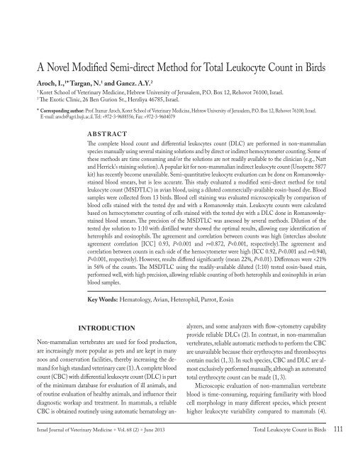 A Novel Modified Semi-direct Method for Total Leukocyte Count in ...