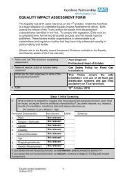 equality impact assessment form - Cumbria Partnership NHS ...