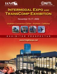 Intermodal Expo and TransComp Exhibition - The National Industrial ...