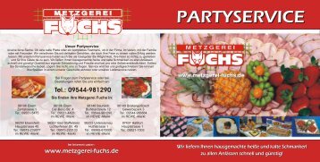 partyflyer - Die Metzgerei Fuchs aus Ebern