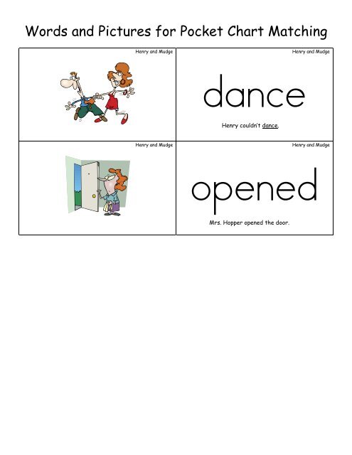 Henry and Mudge First Grade Word Wall Cards - Little Book Lane