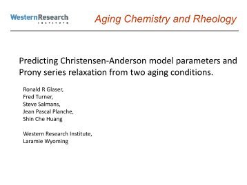 Predicting Christensen-Anderson Model Parameters and Prony ...