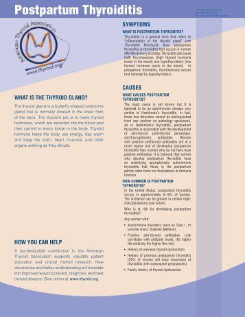 Hypothyroid postpartum