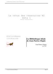 La BibliothÃƒÂ¨que idÃƒÂ©ale de Jean-Patrice Dupin - La Revue des ...