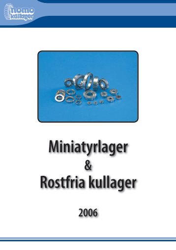 Miniatyrlager Rostfria kullager - Nomo Kullager