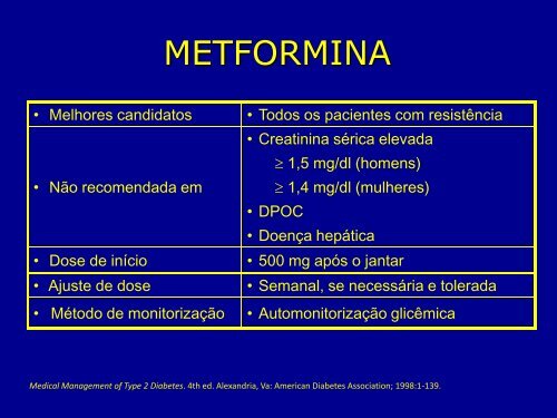 tratamento farmacológico do diabetes melitus - Centro de Ciências ...