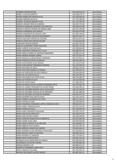 Resultado Definitivo - Ênfase na implantação nas linhas de cuidado