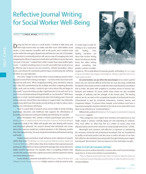 reflective essay social work example