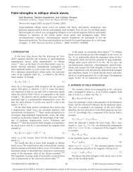 Field strengths in oblique shock waves