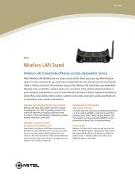 Mitel Wireless LAN Stand Data Sheet - Ash Telecom