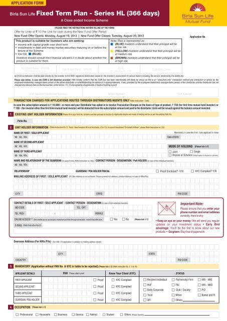 Birla Sun Life Fixed Term Plan - Series HL (366 days) 020813