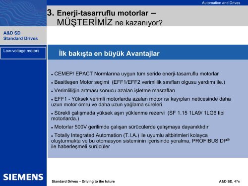 Enerji-tasarruflu motorlar - Siemens