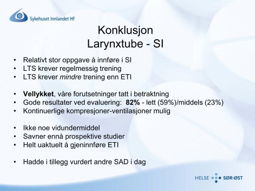 Larynxtube og larynxmaske: Alternativer for trenet personell - nakos