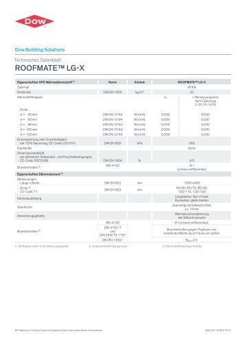 Technisches Datenblatt ROOFMATEâ¢ LG-X - Dow Building Solutions