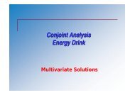 Conjoint Analysis Energy Drink - Multivariate Solutions