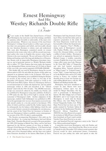 E Ernest Hemingway Westley Richards Double Rifle - Australian ...