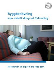 RyggbedÃ¶vning vid fÃ¶rlossning - SFAI