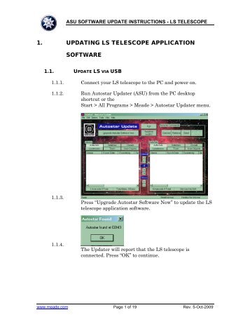 LS Software Update Instructions v14 (5-Oct-2009).pdf - Meade