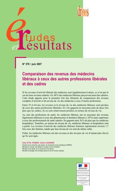 Comparaison des revenus des médecins libéraux à ... - Epsilon - Insee