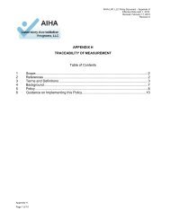 APPENDIX H TRACEABILITY OF MEASUREMENT Table of ...