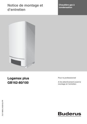 Notice de montage et d'entretien - Buderus