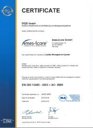 CERTIFICATE - imes-icore Webseite